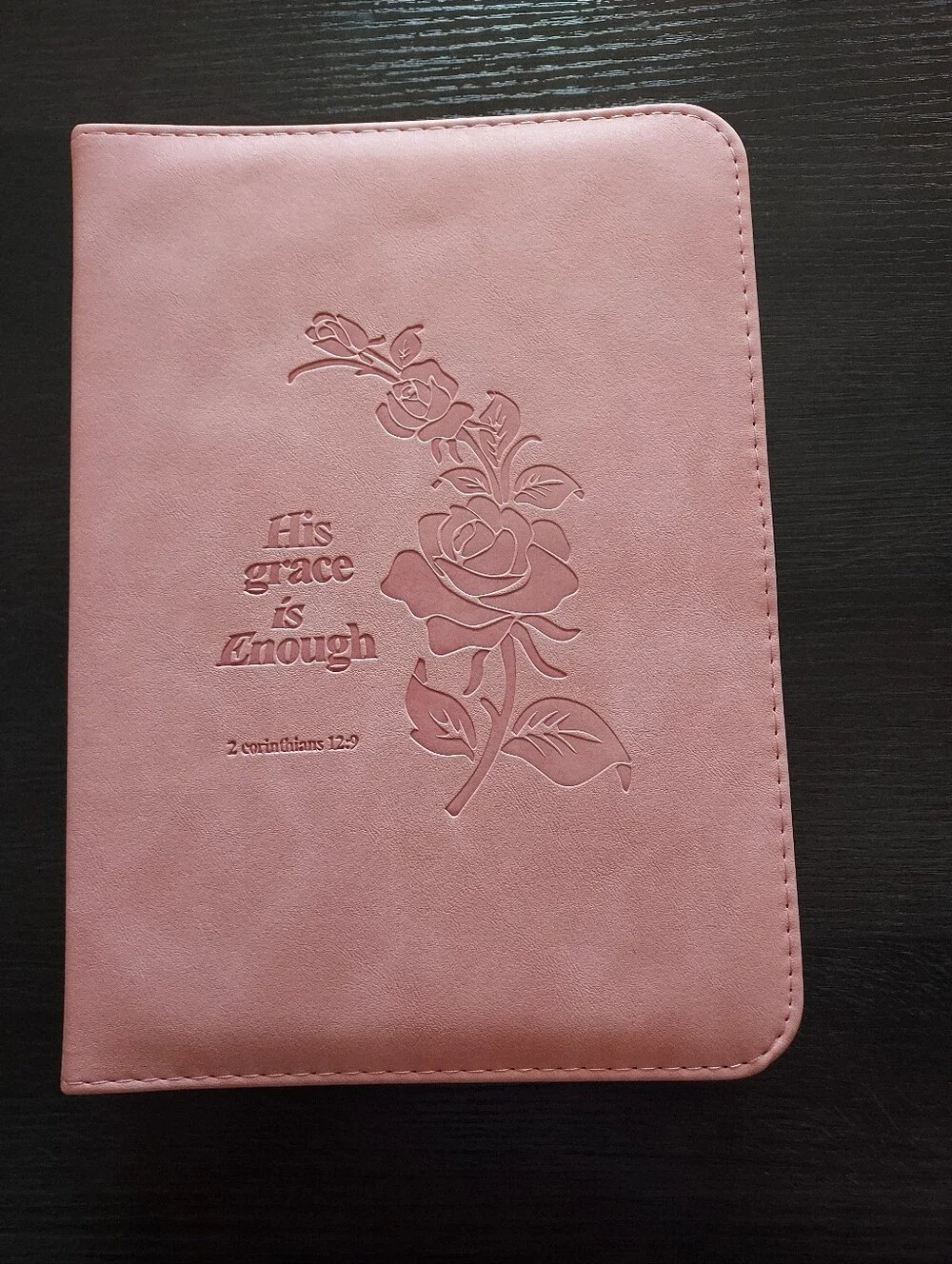Amazon Pink Floral Faux Leather Bible Cover
